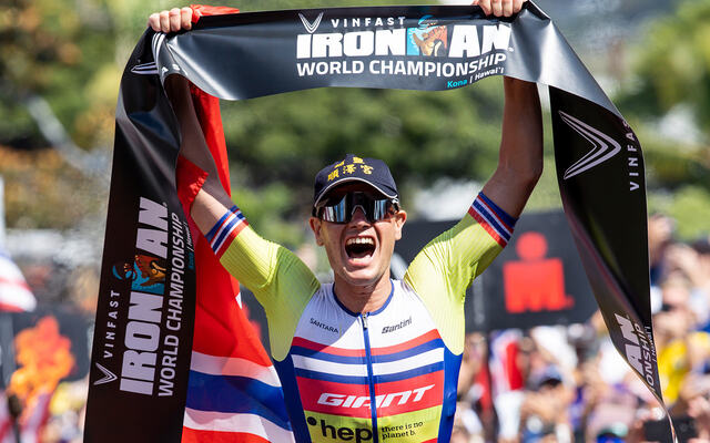 Gustav Iden vant nylig Ironman på Hawaii. Hans desidert største prestasjon så langt i karrieren. Nå satser 26-åringen på å bli olympisk mester i 2024. (Foto: On)