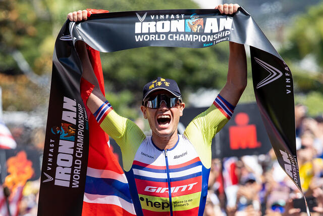 Gustav Iden vant nylig Ironman på Hawaii. Hans desidert største prestasjon så langt i karrieren. Nå satser 26-åringen på å bli olympisk mester i 2024. (Foto: On) Gustav Iden vant nylig Ironman på Hawaii. Hans desidert største prestasjon så langt i karrieren. Nå satser 26-åringen på å bli olympisk mester i 2024. (Foto: On)