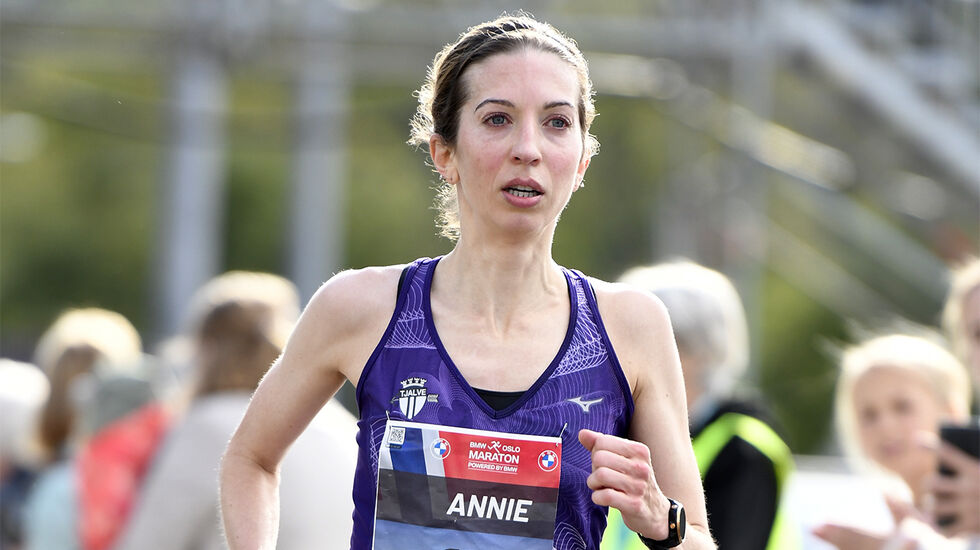 Med 2.43.26 løp Annie Bersagel inn til en klar seier og NM-gull i Oslo Maraton i midten av september. (Foto: Bjørn Johannessen)