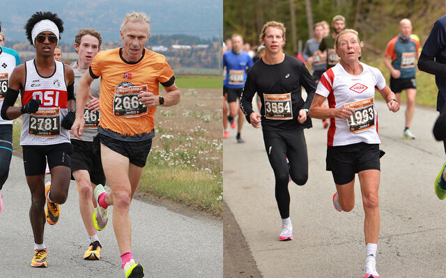 Kristen Aaby (2664) og Synøve Brox (1993) hadde de beste tidene omregnet etter veterantabellene. (Foto: Kjell Vigestad og Hytteplanmila)