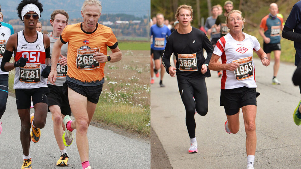 Kristen Aaby (2664) og Synøve Brox (1993) hadde de beste veterantidene på 10 km i 2023 omregnet etter veterantabellene. (Foto: Kjell Vigestad og Hytteplanmila)