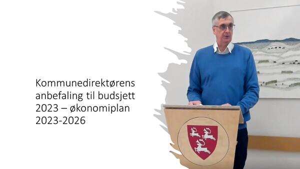 Kommunedirektør Steinar Sæterdal  budsjett 2023