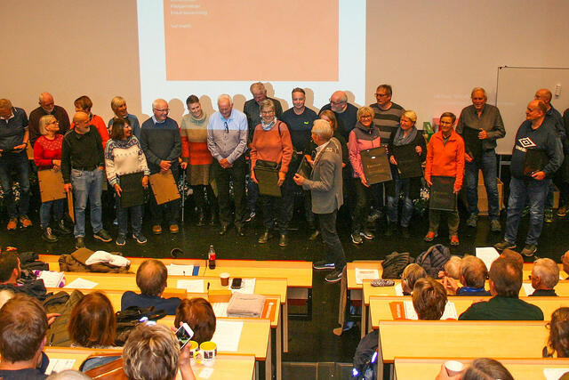 De trofaste deltagerne i terrengkarusellen ble hedret på årsfesten. (Alle foto: Sverre Larsen)