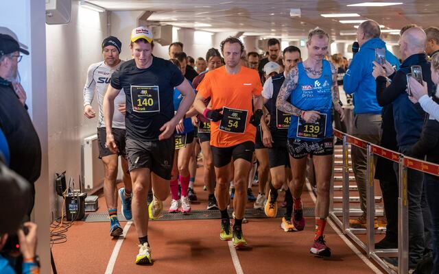 Emir Halalkic fra start flankert av Frank Løke og Bjørn Tore Kronen Taranger. (Foto: Samuel Hafsahl)