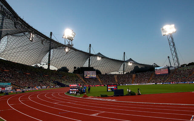 Olympiastadion i München er en av de store scenene for idrettsprestasjoner, men det finnes mindre scener i mosjonsidretten som det er enklere å få opptre på. (Foto: Arne Dag Myking)