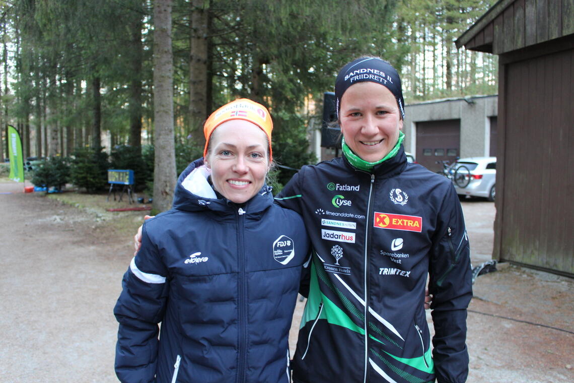 Stine Borgli (til venstre) og Christina Maria Toogood leverte igjen sterke prestasjoner i Rogaland Arboret. (Foto: Sandnes IL)