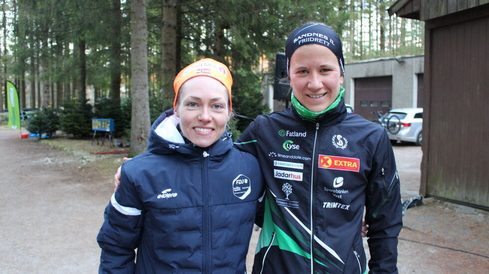 Stine Borgli (til venstre) og Christina Maria Toogood leverte igjen sterke prestasjoner i Rogaland Arboret. (Foto: Sandnes IL)