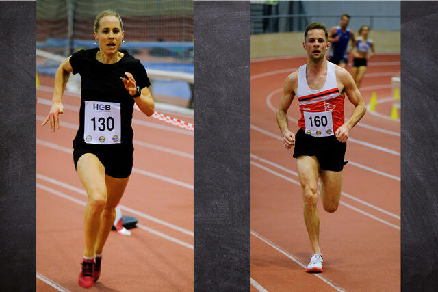 Kristin Waaktaar Opland og Tobias Kronborg løp begge godt nede på 9-tallet da Trøndersk Vinterkarusell bød på innendørsløp over 3000 meter. (Foto: Roger Midtstraum)