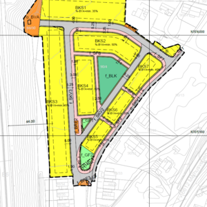Utsnitt av plankart for Prestmo boligfelt
