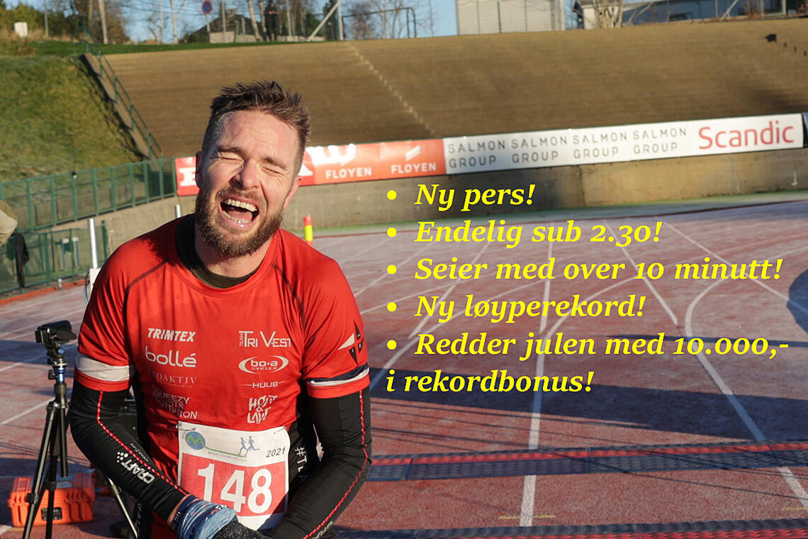 Tor-Aanen Kallekleiv kunne krysse av for mange personlige målsetninger etter seieren med løyperekord i Maratonkarusellen. (Foto: Arne Dag Myking)