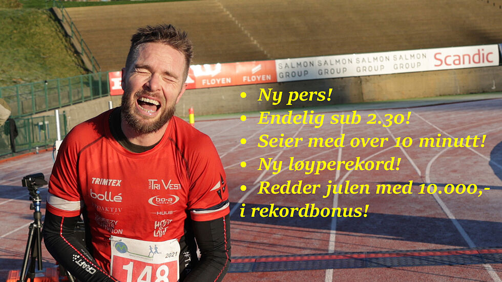 Tor-Aanen Kallekleiv kunne krysse av for mange personlige målsetninger etter seieren med løyperekord i Maratonkarusellen. (Foto: Arne Dag Myking)