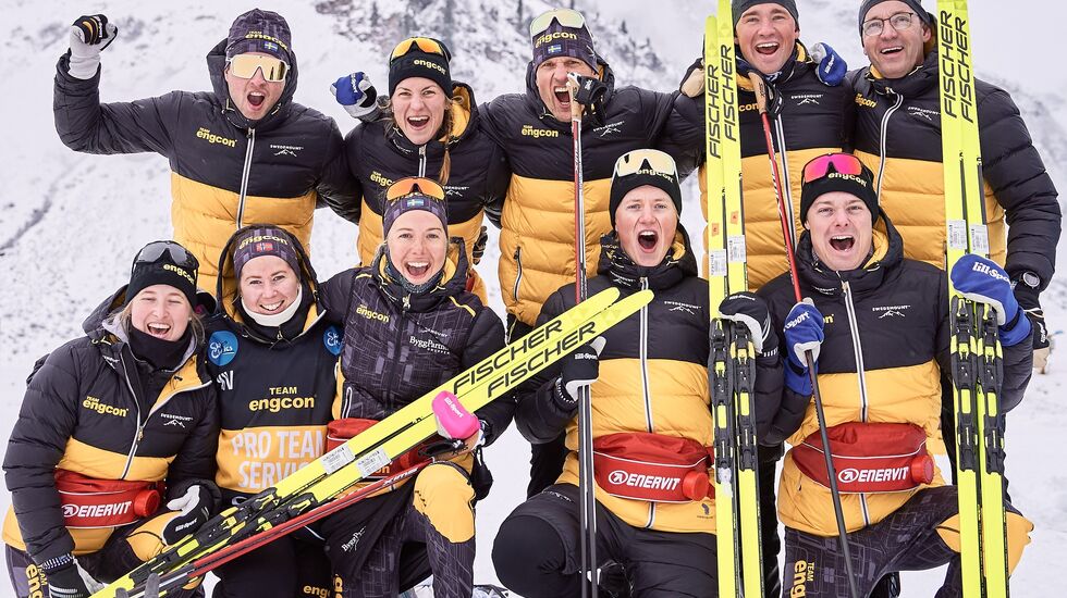 Team Engcon kunne juble for seier i sesongpremieren i Bad Gastein (Foto: Magnus Östh/Ski Classics)