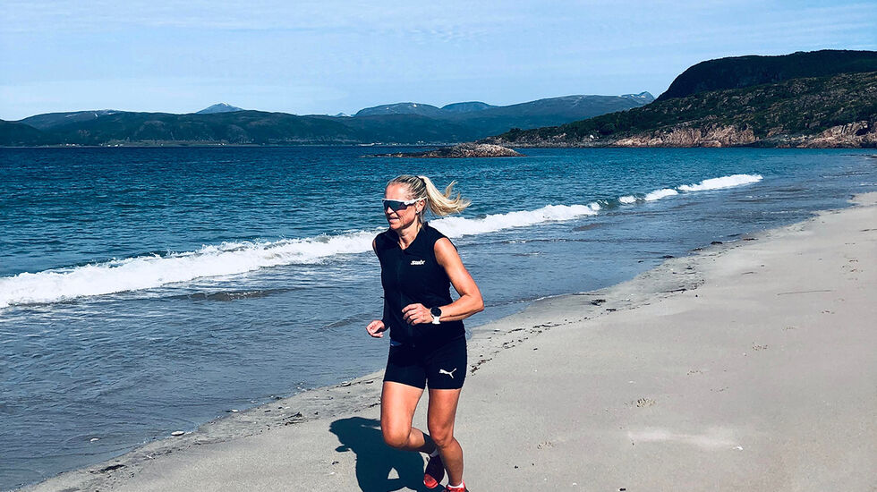 Jorid Degerstrøm løper gjerne i vakre omgivelser, og treningen betyr mye både fysisk og mentalt. (Foto: privat)