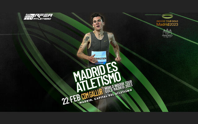 Jakob Ingebrigtsen er profilen som arrangørene bruker på sin markedsføring av stevnet i Madrid den 22. februar neste år.
