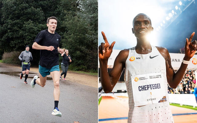 Jake Wightman krusa inn til seier i et lokalt parkrun i England, mens Joshua Cheptegei løp fort på 10 km i San Silvestre Vallecana Race i Madrid. (Foto: Roger Baker / San Silvestre Vallecana)