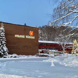 Informasjonsmøte på Melhus rådhus tirsdag 10. januar. Foto: Melhus kommune/Roar Dørum.
