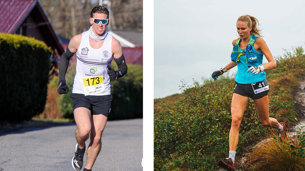 Mens Sebastian Håkansson først og fremst har utmerka seg på 100 km vegløping, har Sylvia Nordskar prestert best i terrengultraløp. (Foto: Arne Dag Myking og Stian Drogseth) 