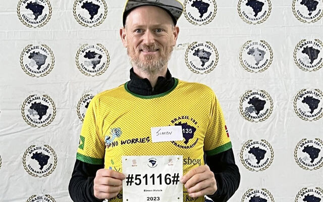 Simen Holvik er klar til start i Brazil 135 Ultramarathon. (Foto: Privat)
