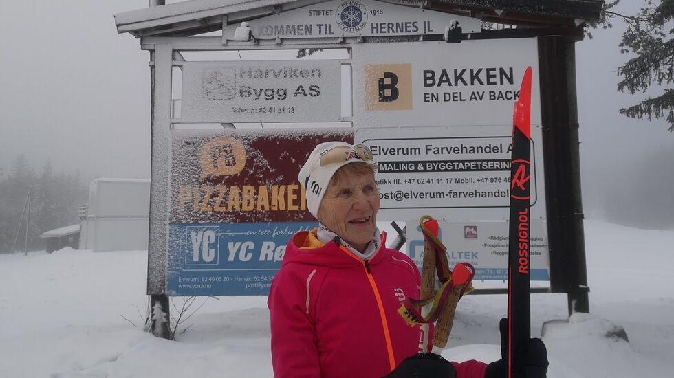 Marie Lovise Svevad på hjemmebane på Varden skistadion i Hernes. (Foto: Rolf Bakken)