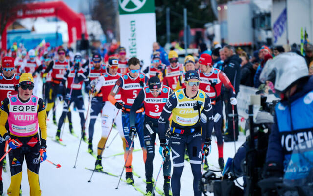 Emil Persson og Astrid Øyre Slind vant La Diagonela. (Foto: Magnus Østh/Ski Classics)
