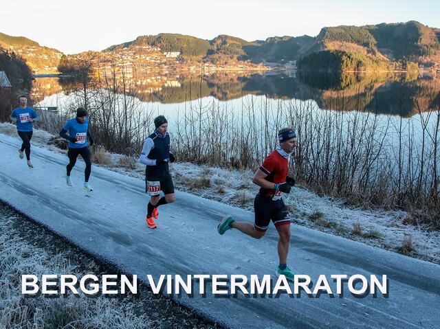 Løypen går langs Kalandsvannet, slik vi her ser fra det forrige løpet i Maratonkarusellen. (Foto: Arne Dag Myking)