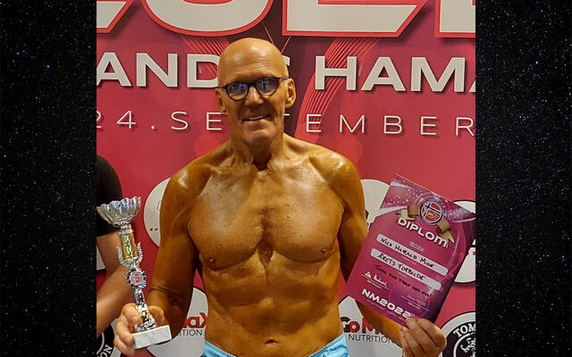 I 2022 var Nils Harald Moe med i både fitness-NM og TV2-serien Norges sprekeste. (Foto: privat
