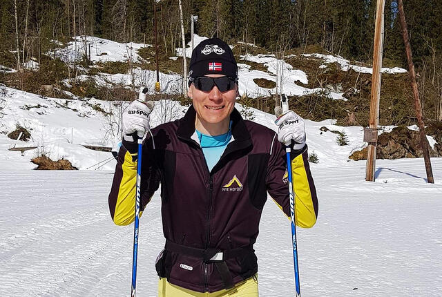 Audun Bakk har bygd seg opp til å bli et råskinn på staking. Her fra Sandfjellrennet 2022. (Alle foto: privat)