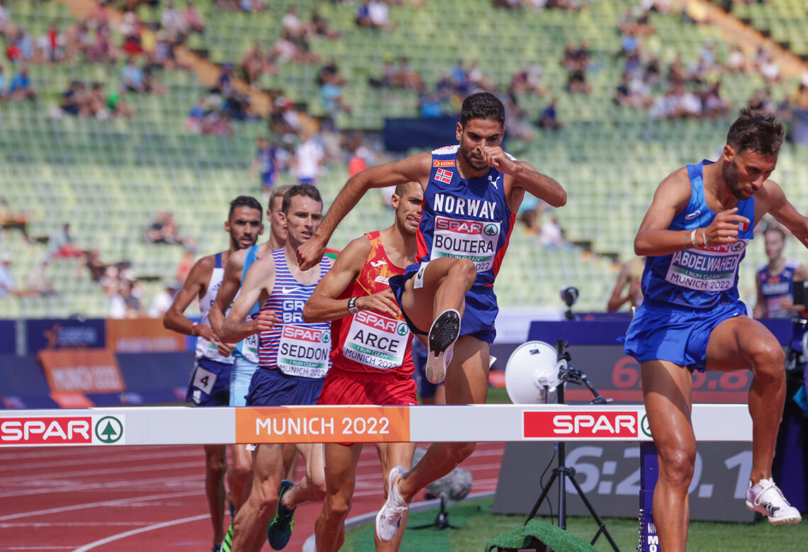 Fjorårets EM i München med både forsøk og finale på 3000 m hinder ble en stor opplevelse for Jacob Boutera. (Foto: Arne Dag Myking) 