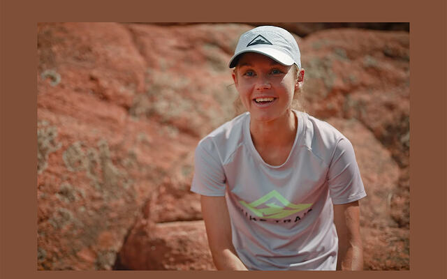 Nienke Brinkman portretteres i en video som er laget av arrangørene bak Golden Trail World Series. (Skjermprint fra video)