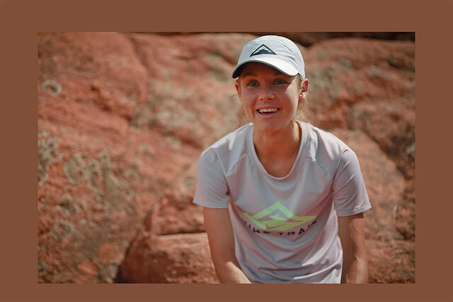 Nienke Brinkman portretteres i en video som er laget av arrangørene bak Golden Trail World Series. (Skjermprint fra video)