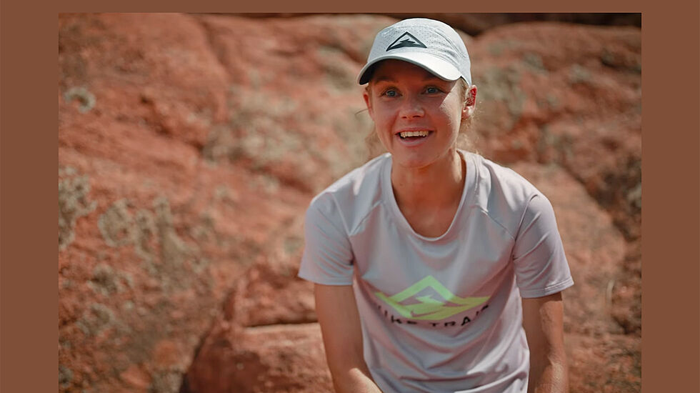 Nienke Brinkman portretteres i en video som er laget av arrangørene bak Golden Trail World Series. (Skjermprint fra video)
