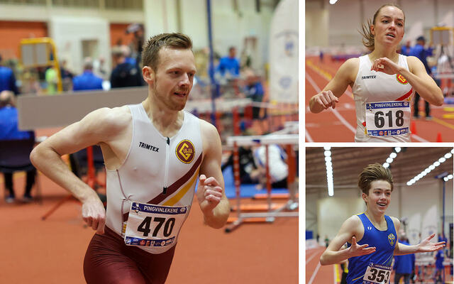 Bjørnar Sandnes Lillefosse, Ida Forsmo og Endre Haugen gjorde alle gode prestasjoner på 1500 meter. (Alle foto: Arne Dag Myking)