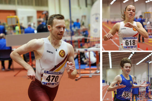 Bjørnar Sandnes Lillefosse, Ida Forsmo og Endre Haugen gjorde alle gode prestasjoner på 1500 meter. (Alle foto: Arne Dag Myking)