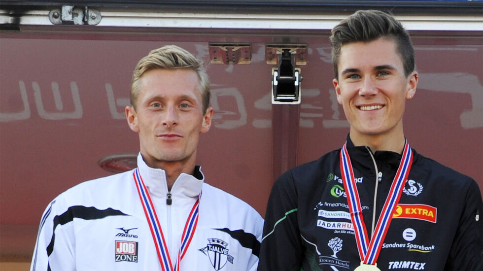 Både Ferdinand Kvan Edman (til venstre) og Jakob Ingebrigtsen står på startlista for A-heatet på stevnet i Lievin. (Foto: Arne Dag Myking) 