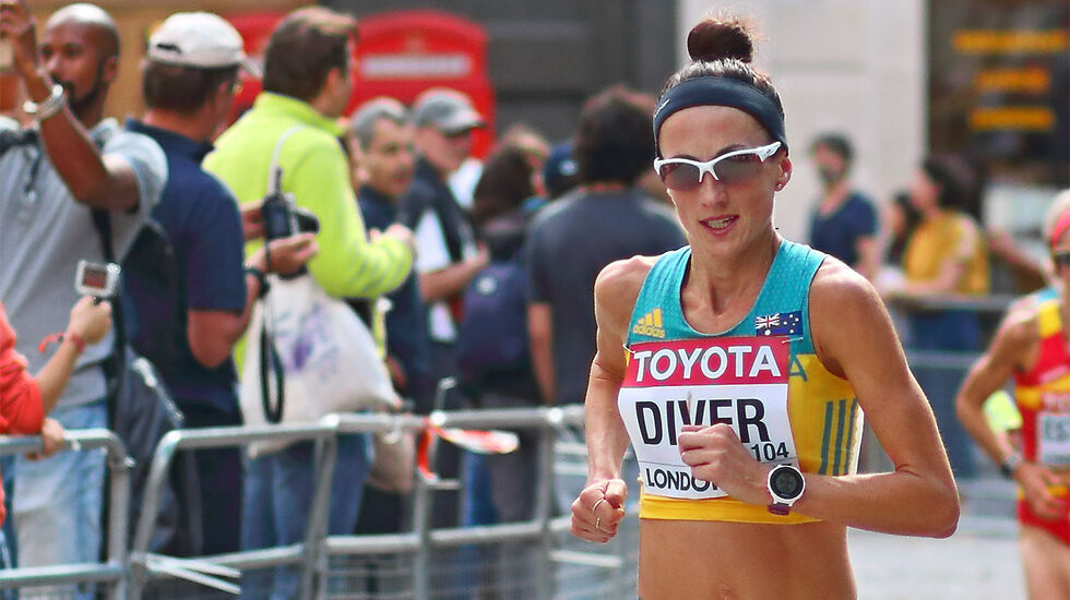 Sinead Diver satte maratonpersen sin på 2.21.34 i fjor. Da var hun 45 år gammel. Her ser vi henne under maratonløpet i VM i London i 2017. (Foto: Wikipedia)
