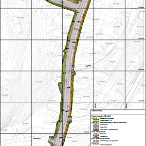 Utsnitt av plankart for fortau Eidsåsen/Furuvegen