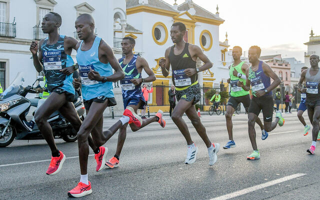 Afrikanere dominerte fjorårets Sevilla Marathon, og det vil de nok gjøre også i år. (Foto: arrangøren/Cano Fotosport)