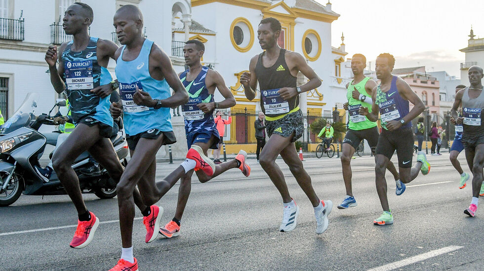 Afrikanere dominerte fjorårets Sevilla Marathon, og det vil de nok gjøre også i år.  (Foto: arrangøren/Cano Fotosport)