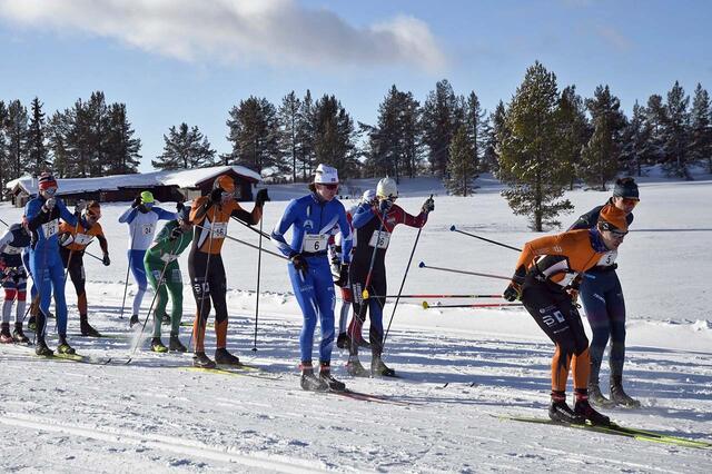Furusjøen Rundt-Rennets 45 kilometer er i gang. (Foto: Furusjøen Rundt-Rennet)
