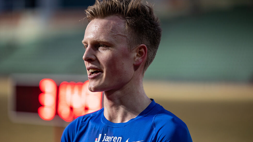 Narve Gilje Nordås løp inn til ny norgesrekord på 3000 meter innendørs. Her fra Night of Highlights på Bislett i april 2022. (Foto: Samuel Hafsahl)