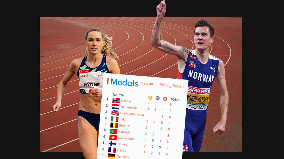 Hedda Hynne og Jakob Ingebrigtsen var to av våre største håp på de lengste løpsøvelsene i EM, og Jakob Ingebrigtsen innfridde til fulle. (Bildemontasje: Bjørn Johannessen / Kondis)