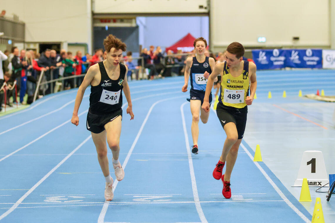 Christian Magnus Lothe Hitland (240) var en hundredel foran Bjørnar Risa Taksdal (489) over målstreken. (Foto: Martin Hauge-Nilsen)