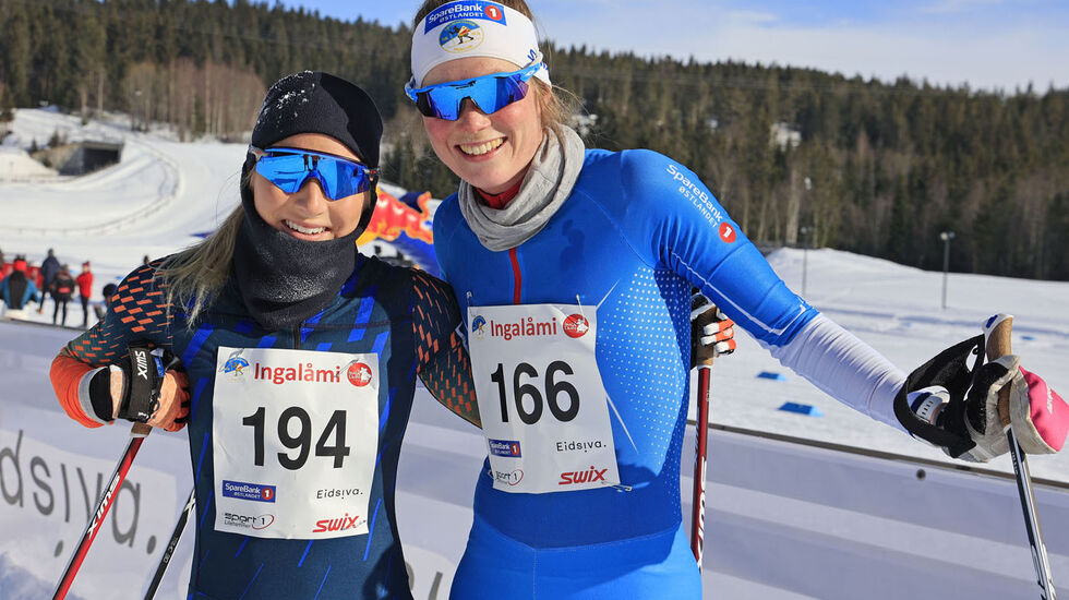 På 15 km fikk vi et realt spurtoppgjør mellom Ine Løvlien fra arrangørklubben Lillehammer Skiklub og Julie Kvale Støstad fra Krogstadelva, der Løvlien trakk det lengste strået.