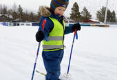 Gutt går på ski