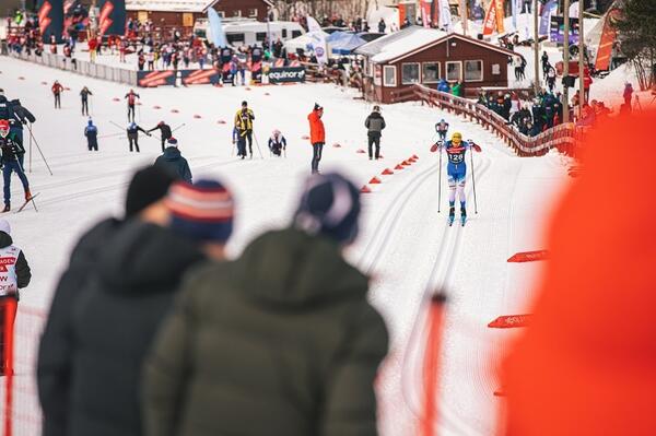 Fra skistadion i Kaiskuru under ski-NM for junior