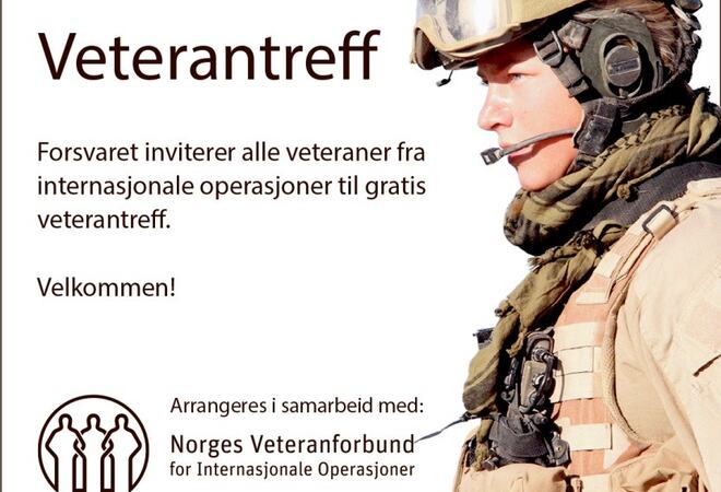 Plakat med invitasjon til veterantreff