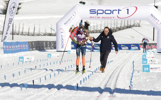 Både Birken-sjefen Eirik Thorbjørnsen og Astrid Øyre Slind kunne juble etter å ha løst helgas utfordringer på en suveren måte. (Foto: Finn Olsen)