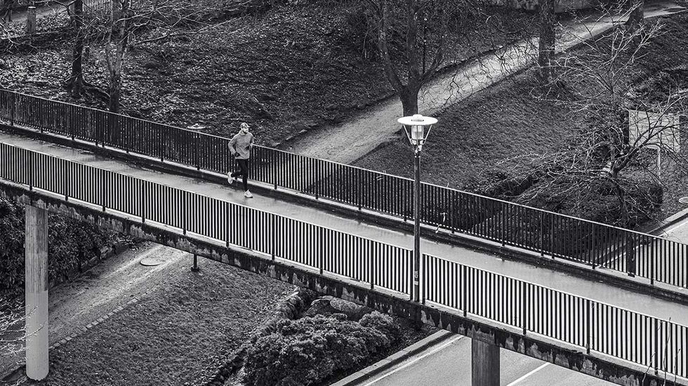 Svein V. Nielsen var godt i rute før Egersund Halvmaraton. (Foto: Fredrik Nærland)