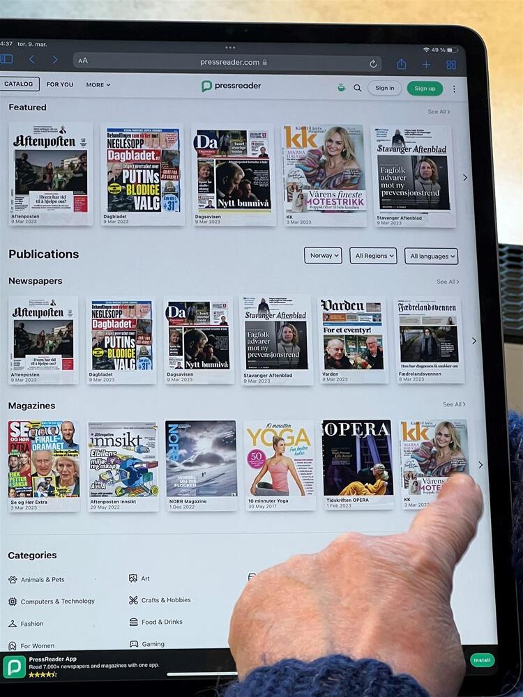 Illustrasjonsbilde Pressreader. Foto: Rune Stabbforsmo