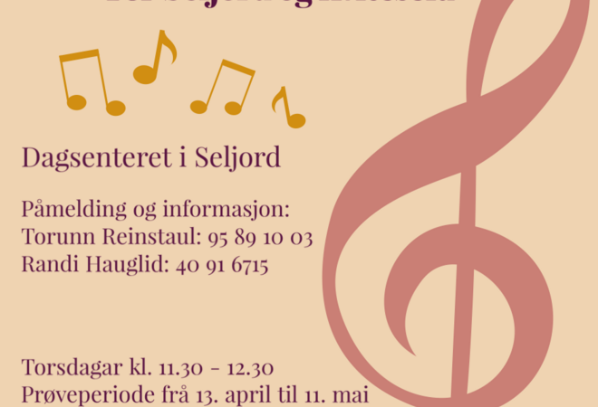 Plakat med invitasjon til demenskor i Seljord